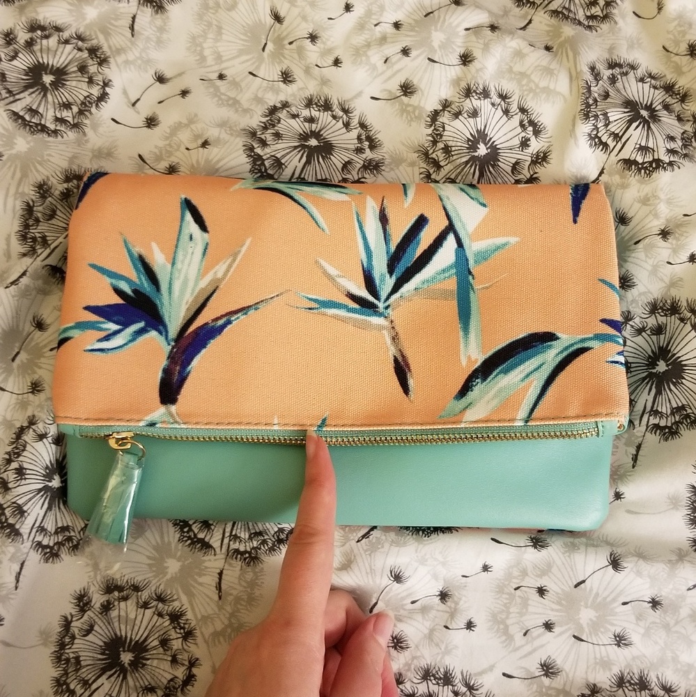 Rachel Pally Reversible Tropical Clutch